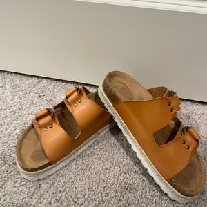 Espadrilles tan worn once